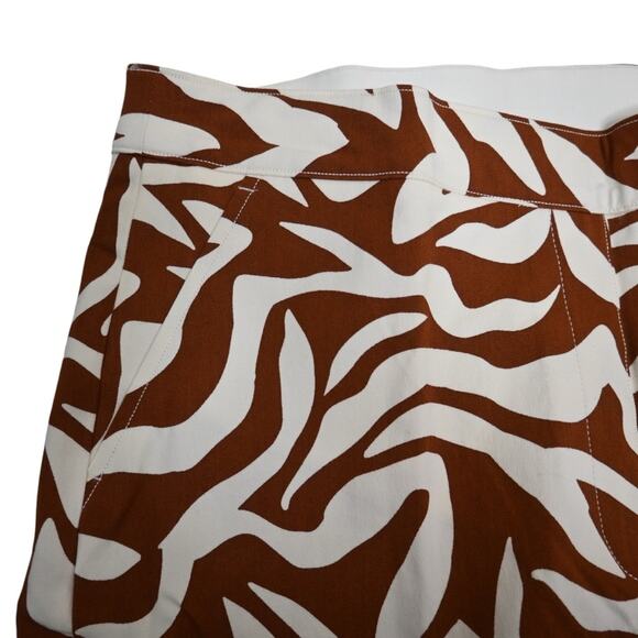 SPANX Womens L On The Go Print Ankle Slim Straight Leg Pants in Zebra Stripe NEW - Picture 7 of 12